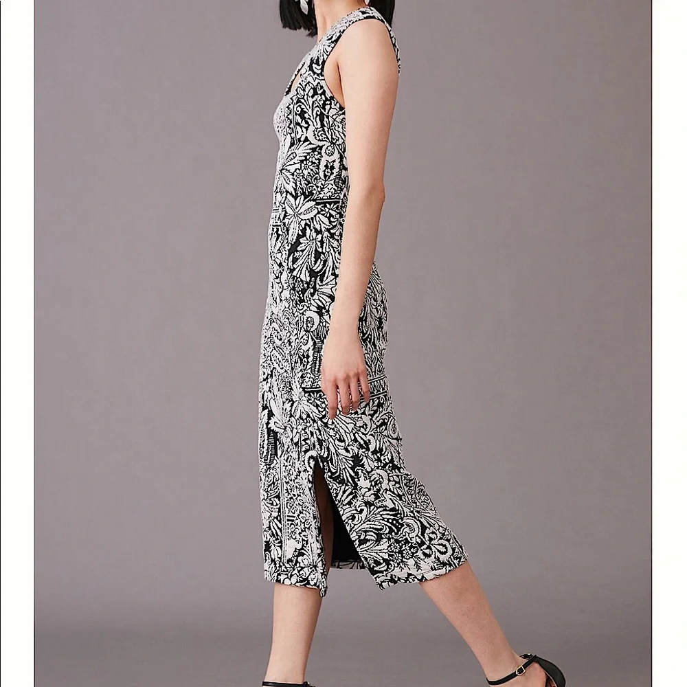ANTROPOLOGIE Jacquard Cut Out Midi Dress - Picture 4 of 5